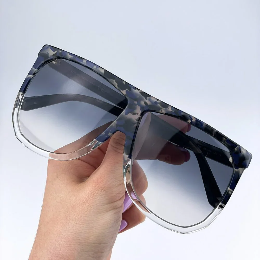 Loewe LW40001F FILIPA 56B Sunglasses Shiny Havana Gradient Smoke Shield Women